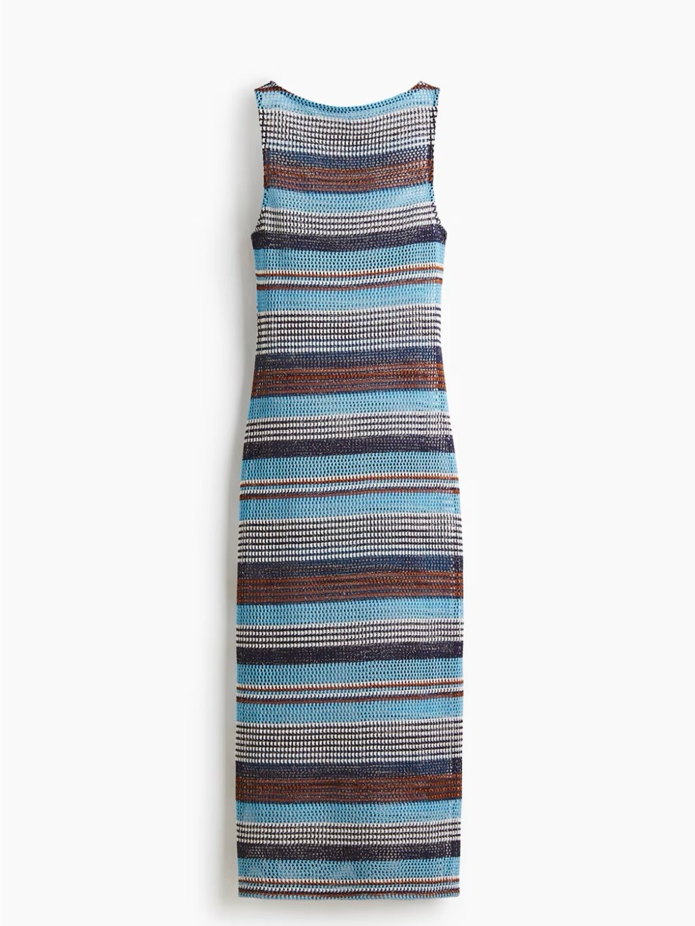 H&M Striped Sleeveless Maxi Dress in Blue, Brown and White